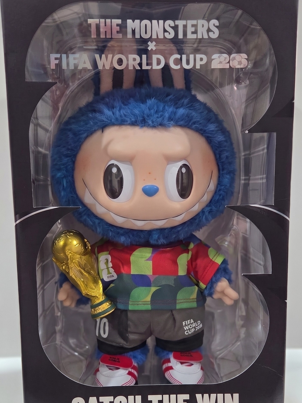 The Monsters x FIFA World Cup 2026 Blue Plush Mascot Toy